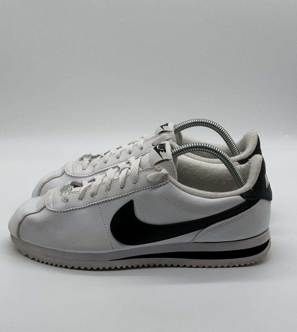 (2019) Nike Cortez Basic Leather OG Trainers - White Black - Size UK 7 (EU 41)