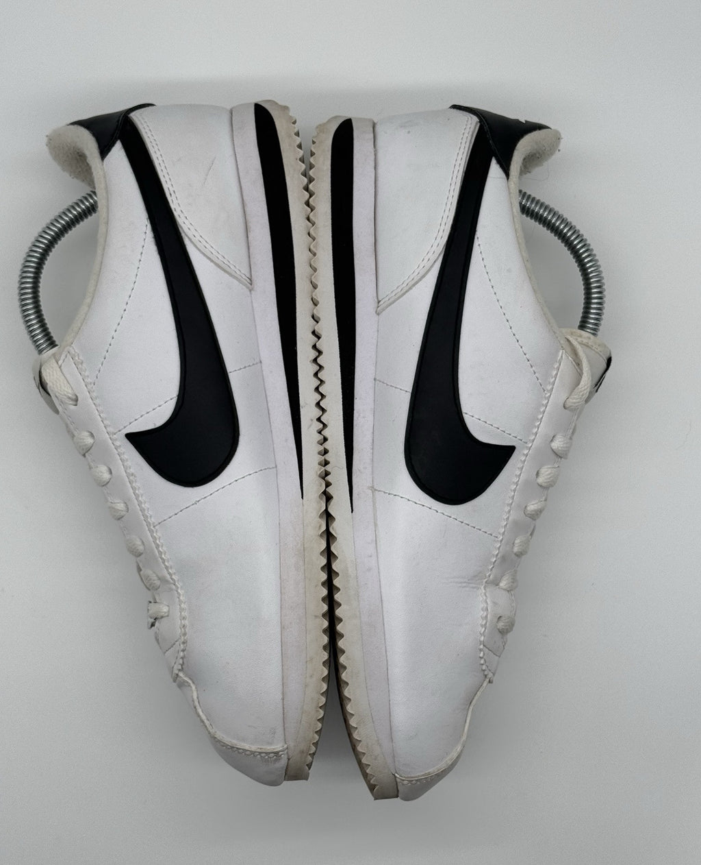 (2019) Nike Cortez Basic Leather OG Trainers - White Black - Size UK 7 (EU 41)