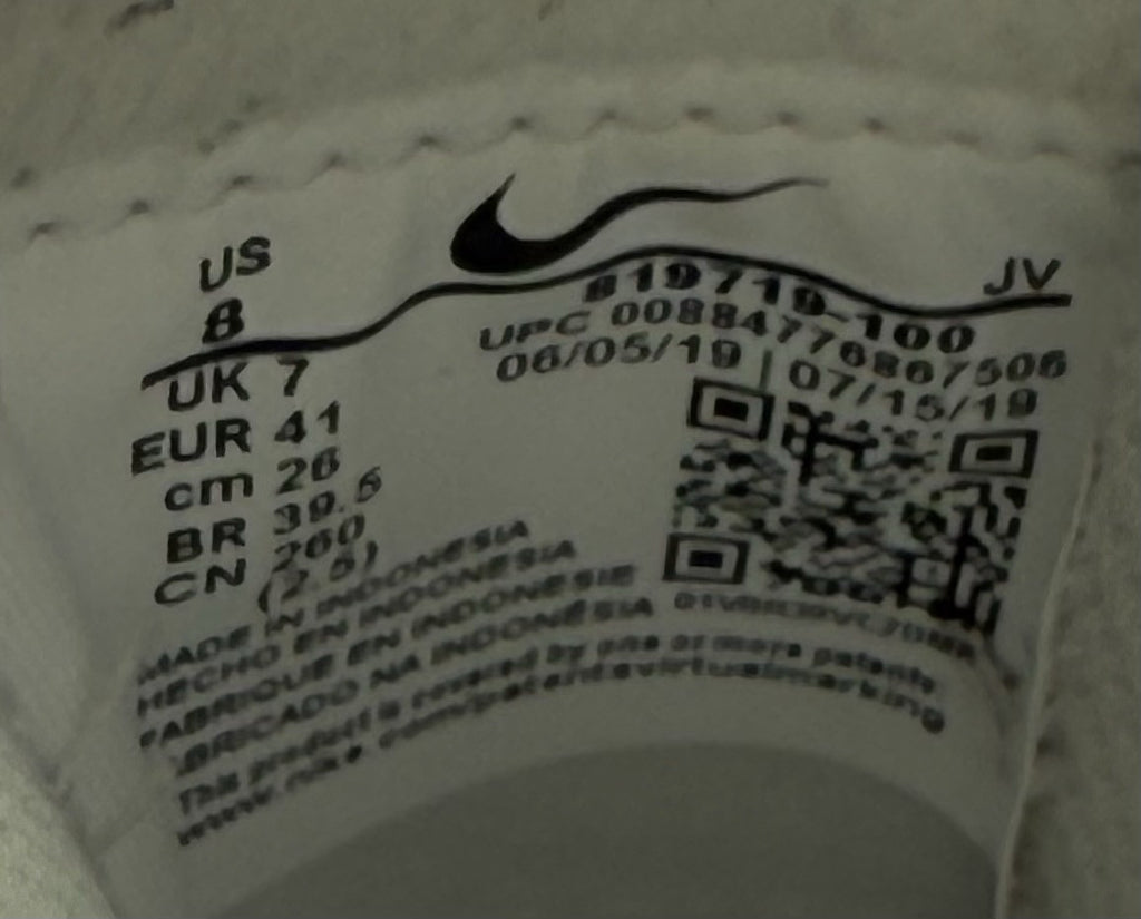 (2019) Nike Cortez Basic Leather OG Trainers - White Black - Size UK 7 (EU 41)