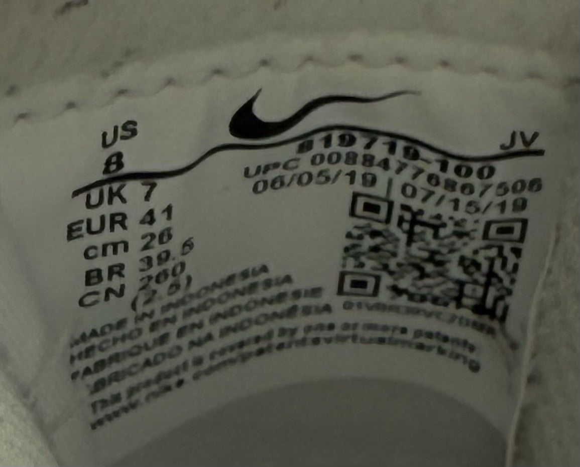 (2019) Nike Cortez Basic Leather OG Trainers - White Black - Size UK 7 (EU 41)